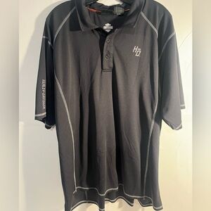 Harley-Davidson Dark Polo with Logo Accents